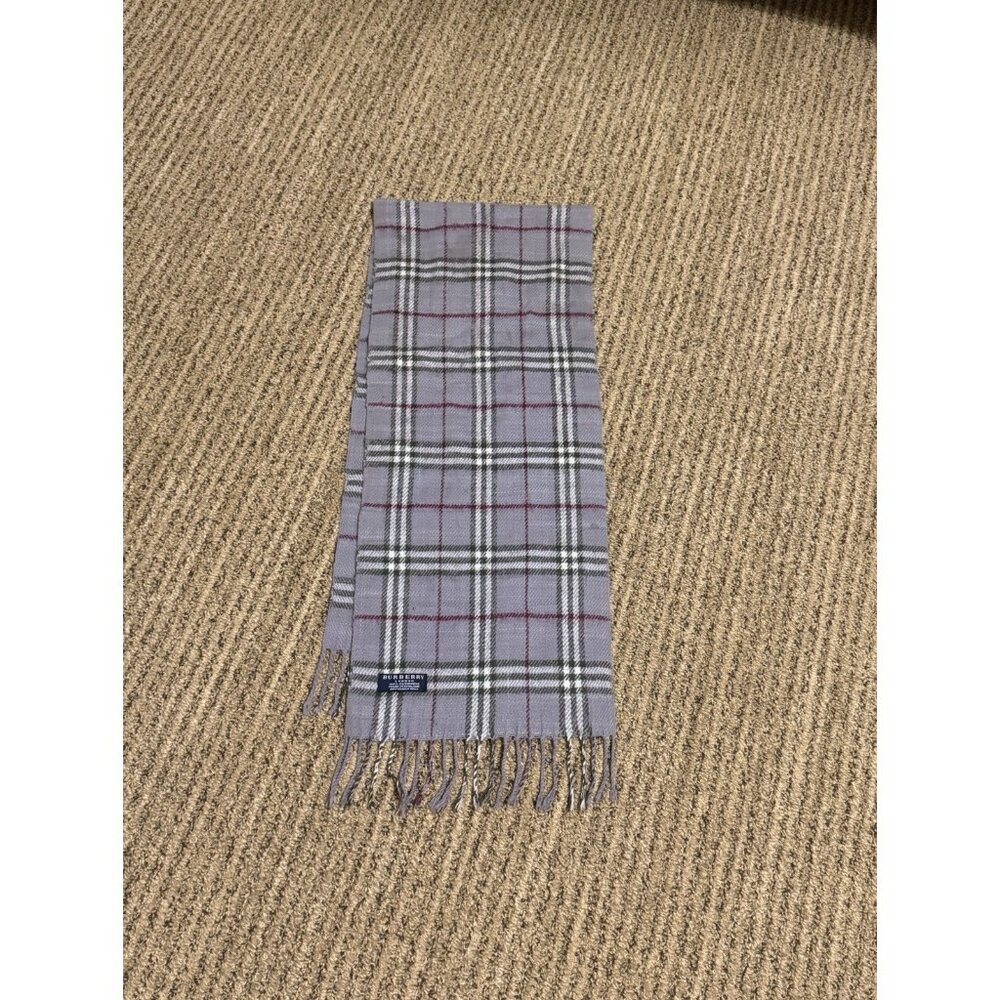 BURBERRY’S Nova Check 100% Cashmere Scarf Made in England Unisex EUC 50x12